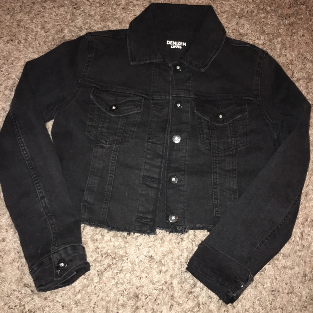 Black denim jean jacket